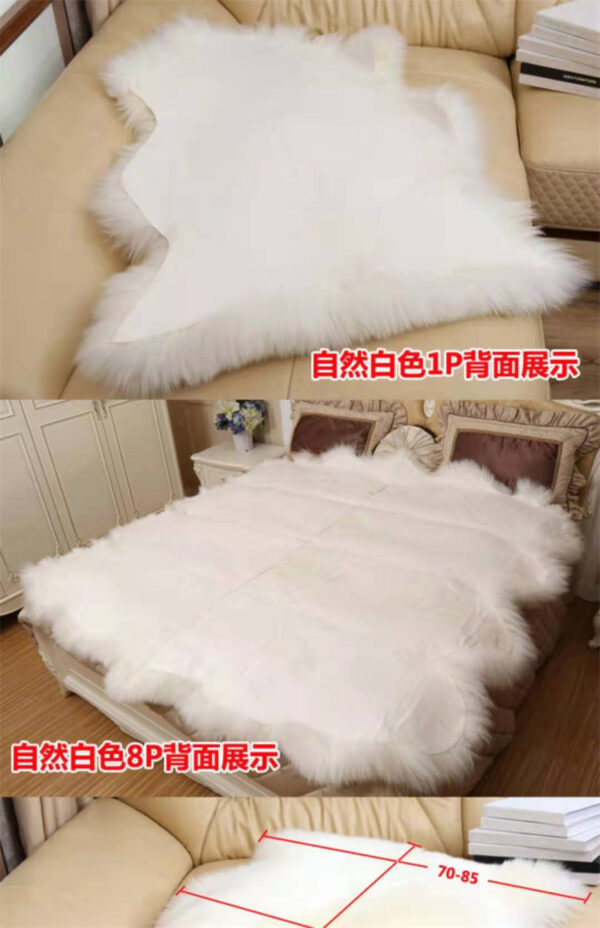 Australian Wool Carpet Sofa Blanket Bay Window Mat Whole Sheepskin Wool One-piece Home Bedroom Bedside Blanket Wool Floor Mat - 图片 2