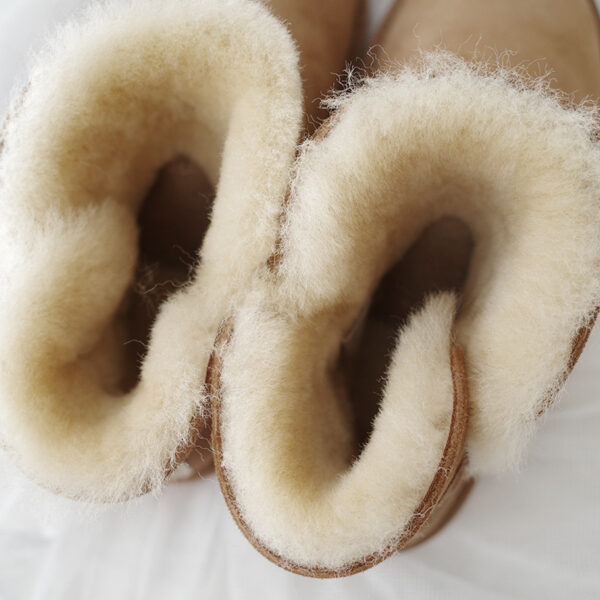 Classic Sheepskin Snow Winter Ankle Boots Women's Shoes Ladies Boots Fur Wool Warm Outdoor Boots Women Fashion - 图片 4