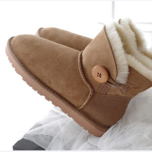 Classic Sheepskin Snow Winter Ankle Boots Women's Shoes Ladies Boots Fur Wool Warm Outdoor Boots Women Fashion