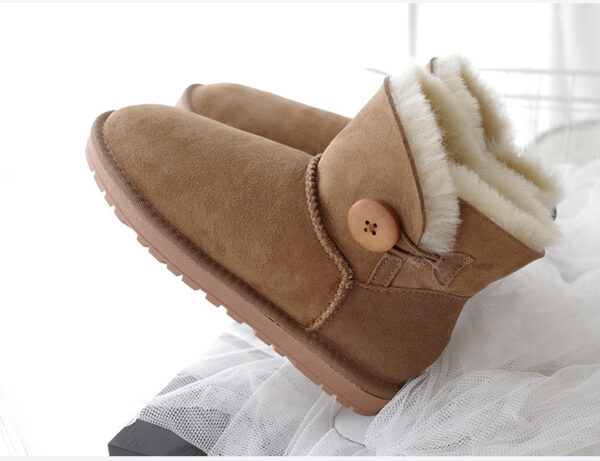 Classic Sheepskin Snow Winter Ankle Boots Women's Shoes Ladies Boots Fur Wool Warm Outdoor Boots Women Fashion