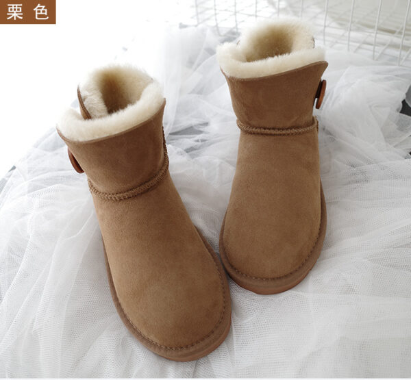 Classic Sheepskin Snow Winter Ankle Boots Women's Shoes Ladies Boots Fur Wool Warm Outdoor Boots Women Fashion - 图片 5
