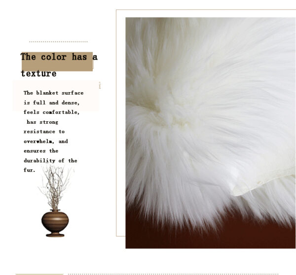 Brown Pure Wool Carpet Plush Floor Mat Sheepskin Bed Blanket Sofa Mat Wholesale Fur Integrated Bay Window Mat Carpet - 图片 3