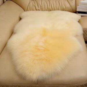 Australian Wool Carpet Sofa Blanket Bay Window Mat Whole Sheepskin Wool One-piece Home Bedroom Bedside Blanket Wool Floor Mat
