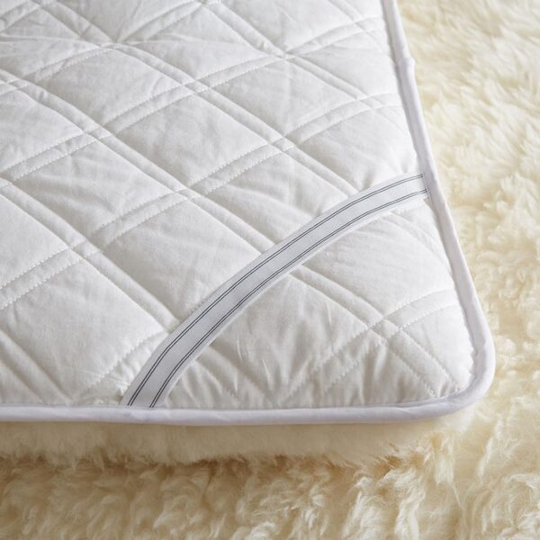 Wool Plush Mattress Topper, Breathable Lambswool Mattress Topper, Plush, White - 图片 2
