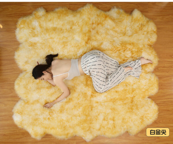 Wool Carpet Living Room Bay Window Mat Bedroom Bedside Carpet Fur Sheepskin Sofa Mat Bedroom Floor Mat