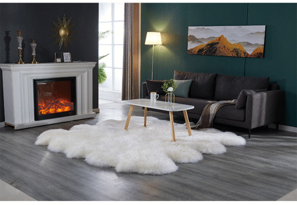 Brown Pure Wool Carpet Plush Floor Mat Sheepskin Bed Blanket Sofa Mat Wholesale Fur Integrated Bay Window Mat Carpet - 图片 11