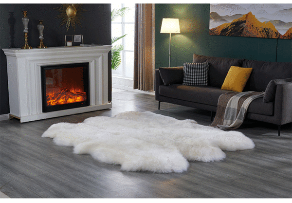 Brown Pure Wool Carpet Plush Floor Mat Sheepskin Bed Blanket Sofa Mat Wholesale Fur Integrated Bay Window Mat Carpet - 图片 10