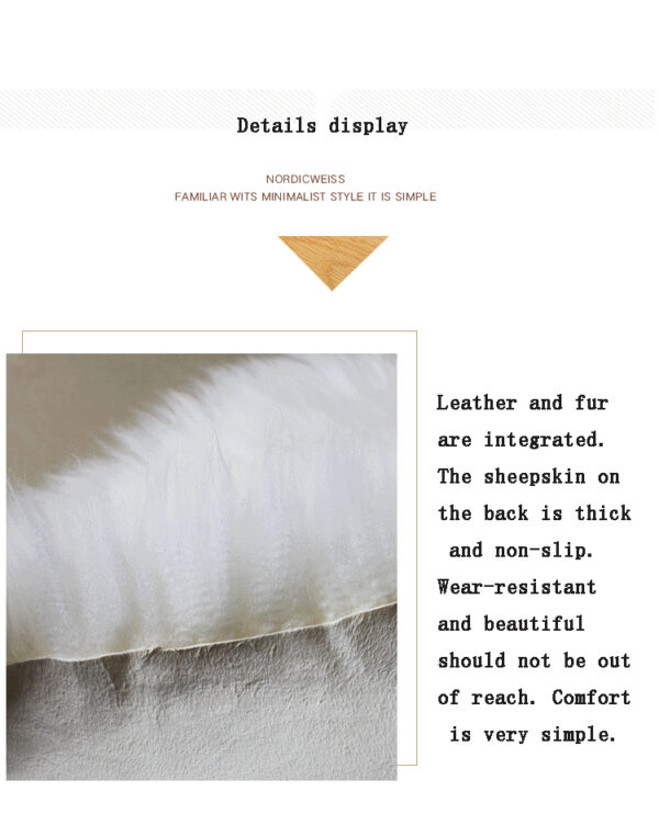 Brown Pure Wool Carpet Plush Floor Mat Sheepskin Bed Blanket Sofa Mat Wholesale Fur Integrated Bay Window Mat Carpet - 图片 2