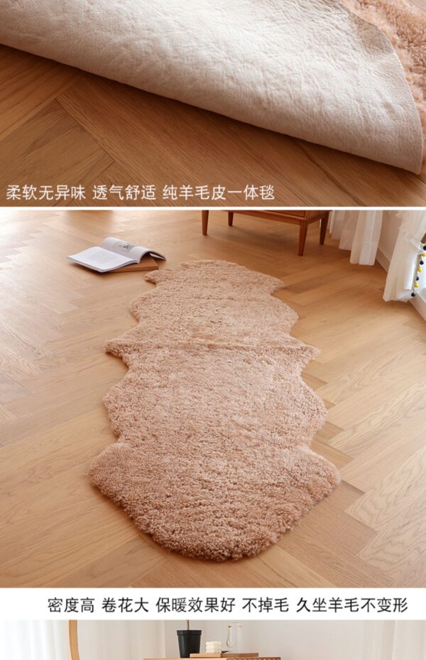 Curly Wool Sofa Cushion Bay Window Cushion Wool Carpet Living Room Bedroom Wool Cushion Short Curly Wool Shearing - 图片 3