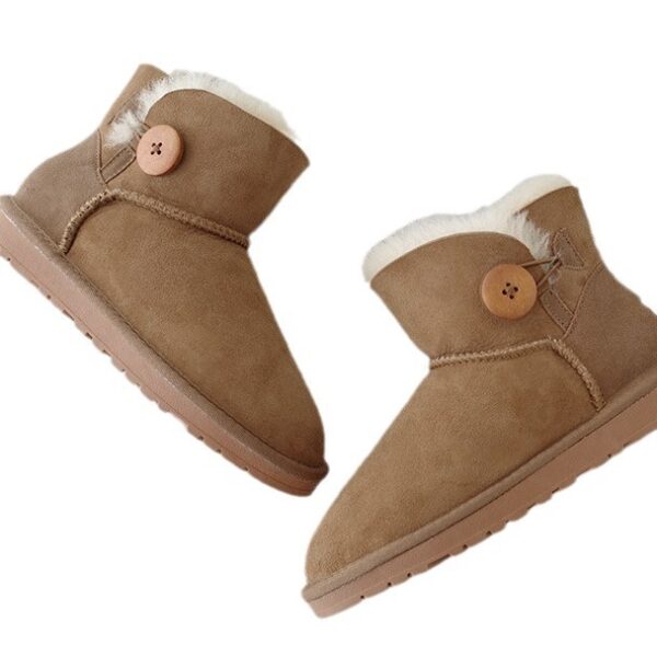 Classic Sheepskin Snow Winter Ankle Boots Women's Shoes Ladies Boots Fur Wool Warm Outdoor Boots Women Fashion - 图片 2