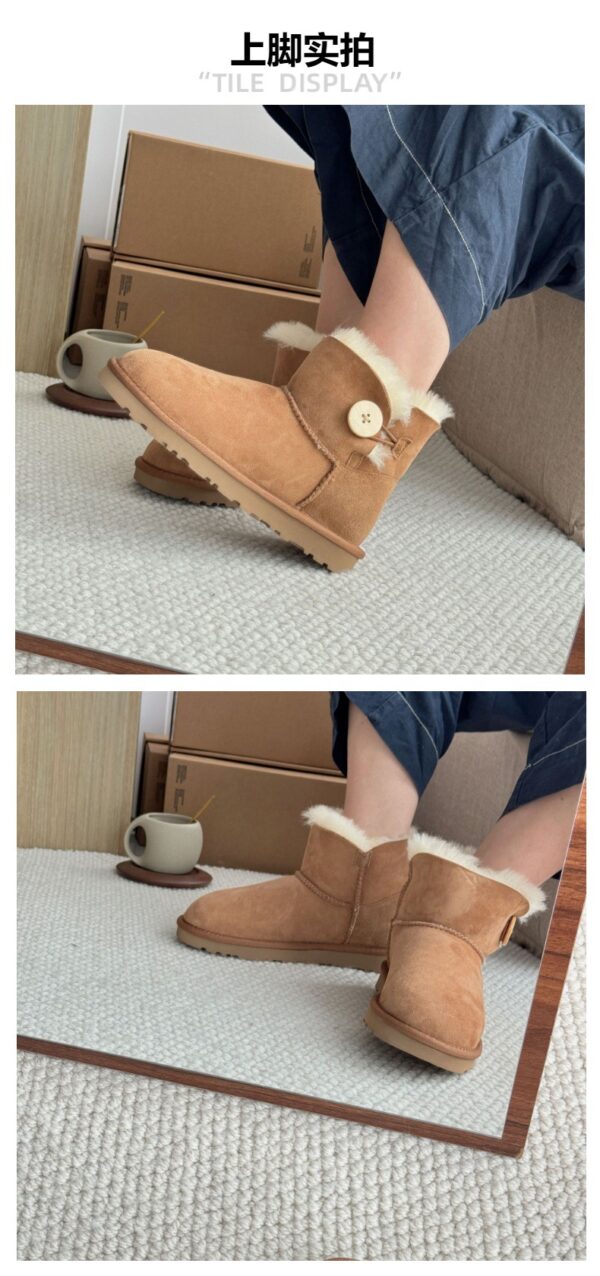 Classic Sheepskin Snow Winter Ankle Boots Women's Shoes Ladies Boots Fur Wool Warm Outdoor Boots Women Fashion - 图片 7