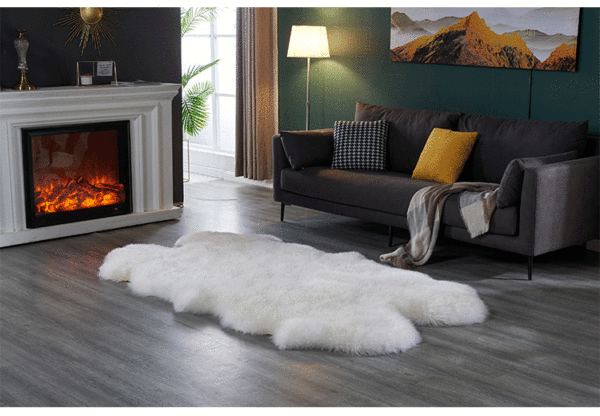 Brown Pure Wool Carpet Plush Floor Mat Sheepskin Bed Blanket Sofa Mat Wholesale Fur Integrated Bay Window Mat Carpet - 图片 9
