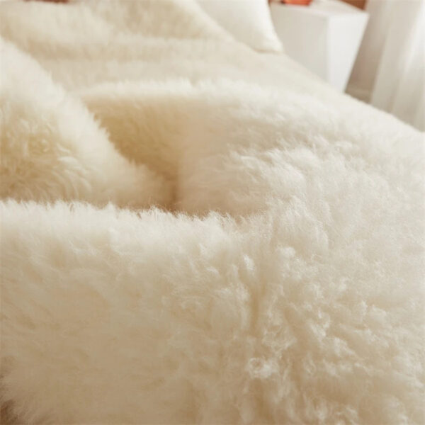 Fluffy soft solid color Lamb Fleece Mattress Upholstered Bed Tatami Mattress Topper Winter Student Dormitory Sleeping Pad - 图片 4