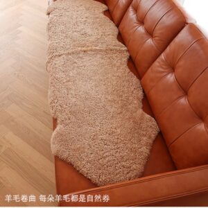 Curly Wool Sofa Cushion Bay Window Cushion Wool Carpet Living Room Bedroom Wool Cushion Short Curly Wool Shearing