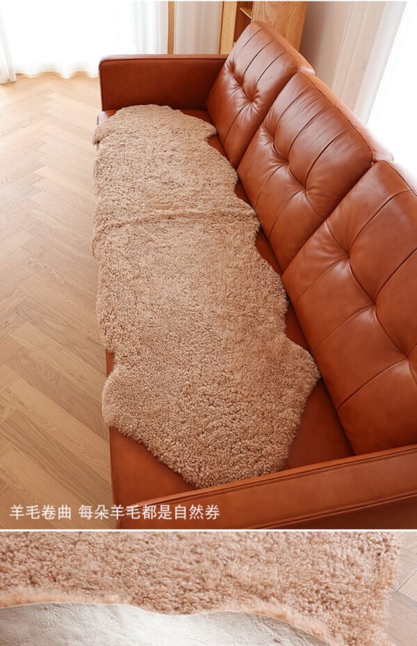 Curly Wool Sofa Cushion Bay Window Cushion Wool Carpet Living Room Bedroom Wool Cushion Short Curly Wool Shearing